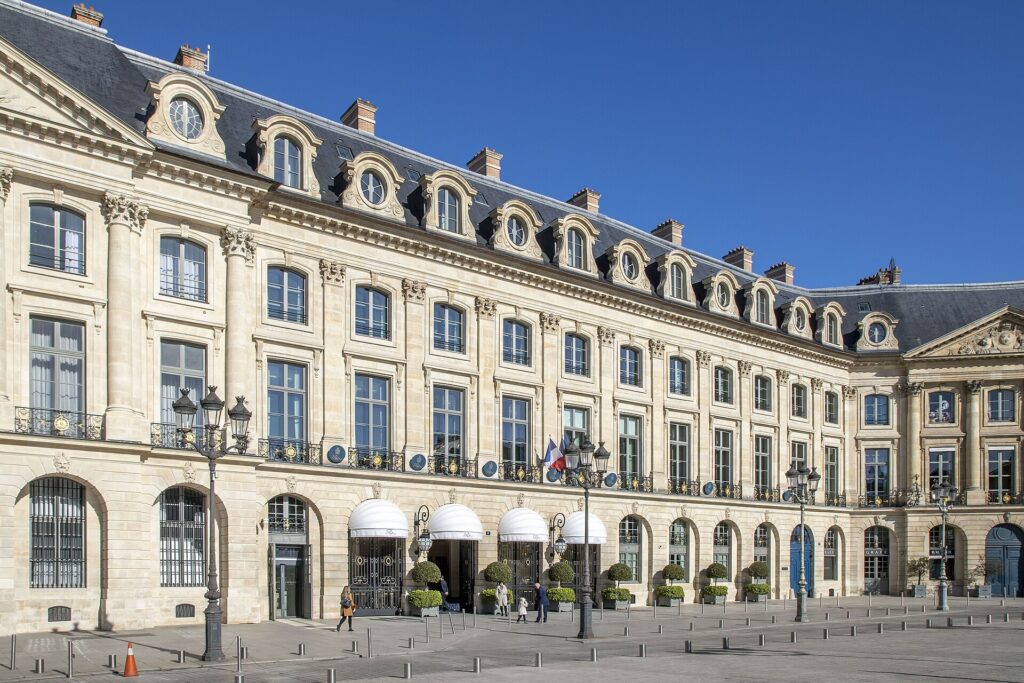 Façade de l'hôtel Ritz Paris